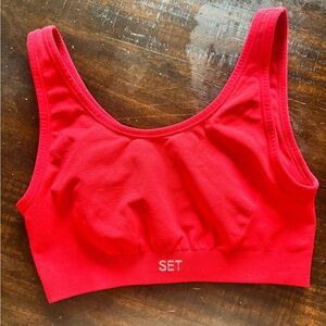 SET Active Red Seamless Sports Bra